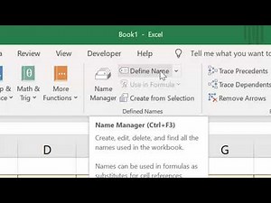 Define name in Microsoft Excel 2019‪@COMPUTEREXCELSOLUTION‬