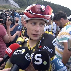"Today was an extremely good day." Jonas Vingegaard happy with the team's performance on Stage 10. #TDF2025 | NBC Sports Cycling