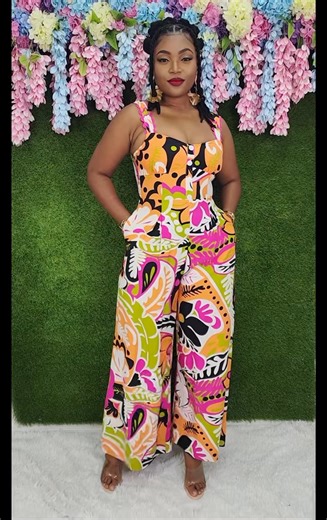 4.6K views · 18 reactions | Serving vacation energy wherever you go!  Our Athens Resort Jumpsuit is bold, bright, and made to stand out   $375  Small & Medium (Non stretch)  Model is wearing Medium Available online at www.shopcandygirls.com and in store at Shops of Arima only  Open Monday - Saturday, 10 AM - 6 PM  Nationwide delivery & in-store pickup available | Candy Girls | Facebook