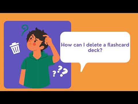 How can I delete a flashcard deck?