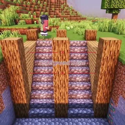 Minecraft house in underground#minecraft#shorts