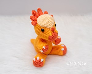 Crochet Pattern PDF Download | Dinosaur Crochet Pattern, Amigurumi Dinosaur, Pachycephalosaurus, Stevie the Stygimoloch - Etsy