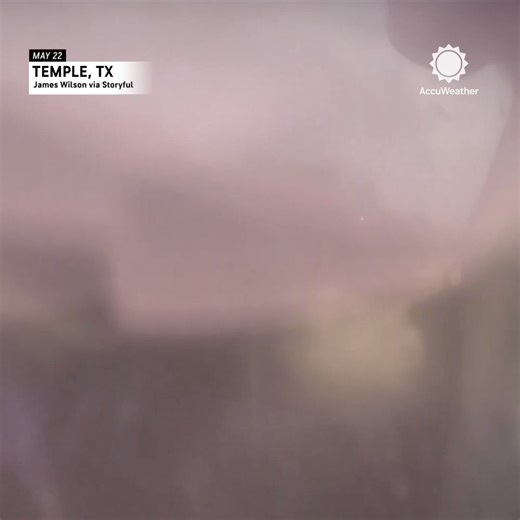 A Tesla dashcam recorded as a destructive EF-2 tornado tore through Temple, Texas, on May 22, hurling debris into the air. | AccuWeather