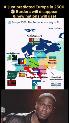 AI Predicted Europe in 2500 🇪🇺 | Future Borders, New Nations & One Language #europe #map #geography