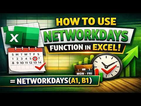 How to use the NETWORKDAYS function in Excel