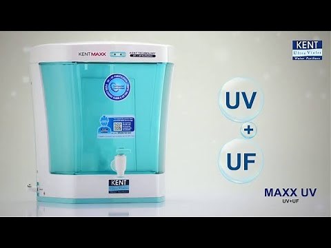 KENT Maxx 7-Ltr UV + UF (White and Blue) 60-Ltr/hr Water Purifier with detachable storage tank