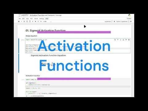 Activation Functions Notebook | Explore Sigmoid, ReLU, Tanh & Softmax in Action!