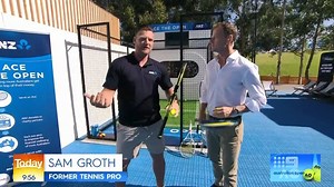 59 reactions · 12 comments | WATCH as Sam Groth has a hit out with Tom at the ANZ Ace the Open Pop Up where each ace served will be donated to ANZ's charity partners! #AcetheOpen #AusOpen #FinancialWellbeing #9Today | TODAY | Facebook