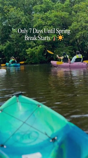 7 days until Spring Break! ☀️🌴 Who’s excited?! Sunshine, salt air, kayaks in the water, bikes on the trails, and the kids burning off that school-year energy. 🛶🚲🌊 The countdown is on… see you outside! #OletaRiverStatePark #NorthMiamiBeach #PaddleFlorida #VisitMiami