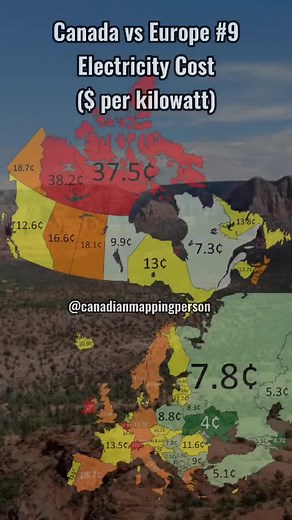 Thanks for 1000 followers (Im late for that lol) #map #maps #mapping #canadamap #europemap #comparison #canadavseurope