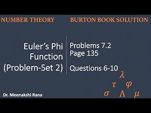 Burton Solutions | Problem Set 7.2 | Part 2