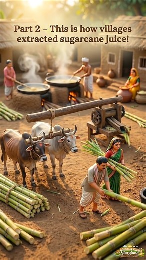 Traditional Sugarcane Juice Extraction in Village | Filter & Boiling Process
