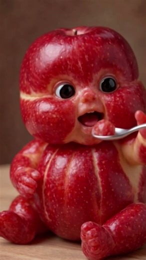 🍎 The Cutest Apple Baby Ever – Too Adorable your heart 💖Hashtags:#AppleBaby #CuteOverload #FoodArt