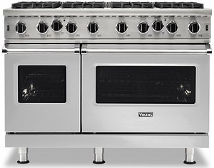 Viking 5 Series 48 In. Open Burner Natural Gas Range in Stainless Steel - VGIC54828BSS