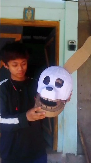 Making Spring bonnie cosplay Part - 3 #shorts #springbonnie #cosplay #cardboard