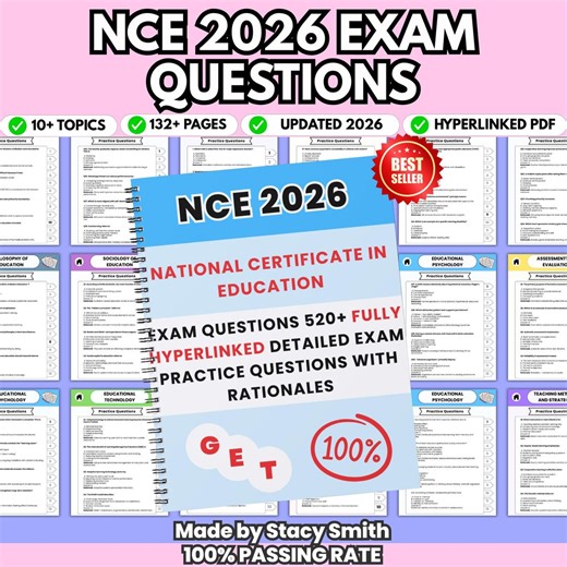 NCE Exam Prep, Study Guide, 520+ Practice Questions, 2026 - 2027 Edition (digital Download) - Etsy