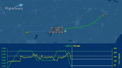 Flight tracker shows when, where plane went down, killing 4 members of Huntsville family