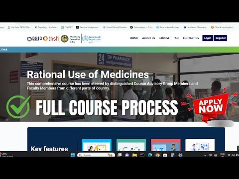 Free Course for all Pharmacist | Rational Use of Medicine | Full Course Process