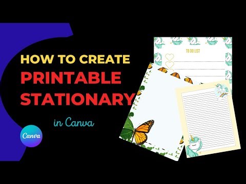 CANVA TUTORIAL: HOW TO CREATE STATIONARY WITH SEAMLESS DIGITAL PAPERS /CREATE PRINTABLE NOTES PAGES