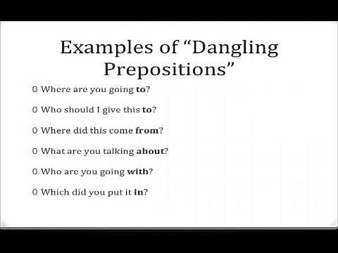 Dangling Prepositions