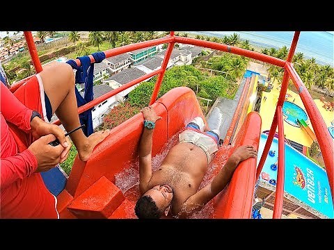 Waterslides at Veneza Water Park in Brazil