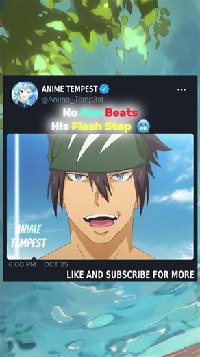 No one beats his flash step 🥶⚡️#anime #animeshorts