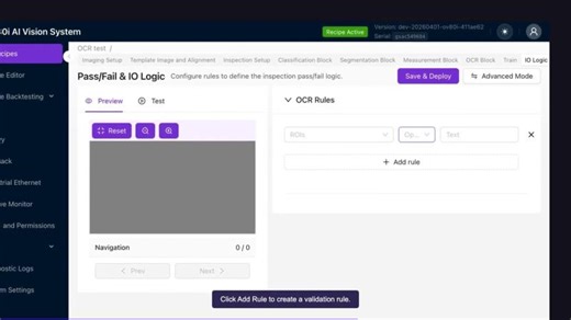 How to Set Up Zero-Training OCR on the OV80i Vision System | Overview AI