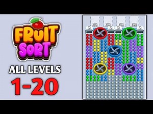 Fruit Sort All Levels 1-20 Gameplay Walkthrough