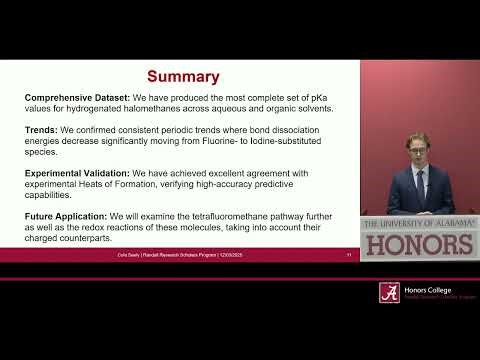 Predicting Acid-Base Properties of Halomethanes | Cole Seely | RRS Live 2025