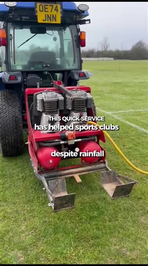A sports pitch maintenance service used and loved by our clients, especially for this time of year 🙌 Our Oxyshot aerator is a quick solution for removing standing water, improving sports pitch drainage and stopping games being called off. In periods of heavy rainfall, turf aeration can be the difference between matches going ahead or being cancelled. We offer a quick call out service using our Oxyshot to help get standing water of pitches. To learn more about our sports turf aeration services, 