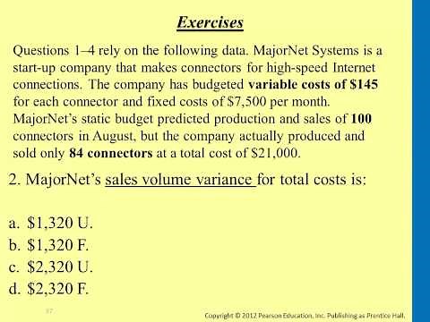 Sales Volume Variance - Managerial Accounting