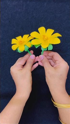 How to make winter aconite flower 🌼#shortsfeed #aconite #aconiteflowertutorial #diy #flowertutorial