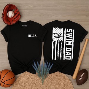 Custom Name Swim Shirt, Beach Summer Vacation Shirt, Funny Swimming Team Name Shirt, Your Name and Color Shirt, Swim Dad Shirt With Name - Etsy