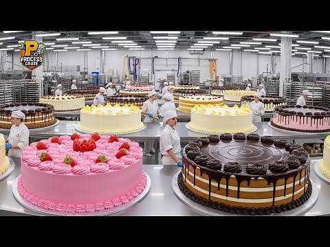 How Millions of Cakes Are Made in a Factory - Automatic Cakes Factory Process