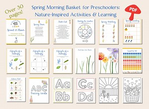 Spring-themed Morning Basket for Preschoolers: Nature-inspired Activities & Learning - Etsy Australia