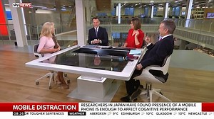 Sky News host's phone goes off during etiquette discussion