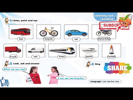 Primary One Connect - Unit 13 - Means Of Transportation