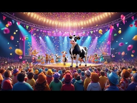 Hey Diddle Diddle Cow Hosts a Talent Show | Fun Musical Rhyme for Kids