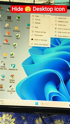 Desktop Icon ko Hide / Unhide kaise kare ? #computer #youtubeshorts