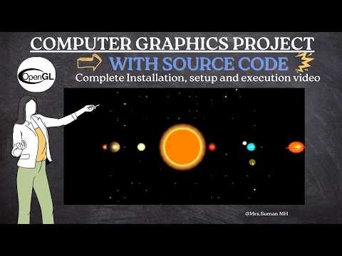 3D Solar System | OpenGL Project | Computer Graphics Project | With Source Code and Sample Report