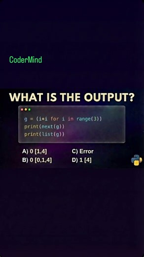 This Python Generator Changes After One next() 🤯 #shorts #shortfeed #shortvideo #python #codermind