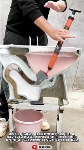 Push Tool for Cleaning Drain Blockages #tool #drain #satisfying