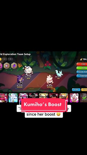 Kumiho Cookie’s boosts are insane! I love this update. #kumihocookie#kumiho#kumihocookierun#crk#cookierunkingdom#cookierun