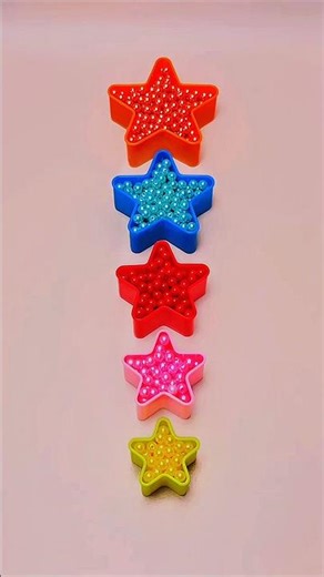 Colorful Star Beads Magic ⭐ #Shorts #Satisfying #Colors #Viral #crushingtime