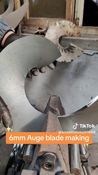 6mm auger blade making #screwconveyor #augerblade #screwblade #augerconveyor #conveyingmachinery #mixermachine #conveyor #construtionmachinery #screw #bladeprocessing #conveyingmachine
