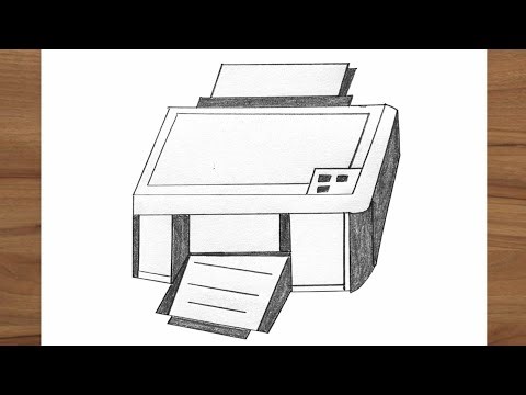 How To Draw Printer Step by Step | Printer Drawing 🖨️🖨️
