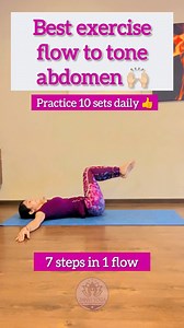 Try this exercise flow to tone your abdomen 💯👍JANVI MEHTA #yoga #exercise #abdomen #fatlosstips #fbpost | JANVI MEHTA