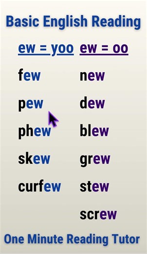 How to Read English - Sounds of EW #americanenglish #readingenglish#americanaccent
