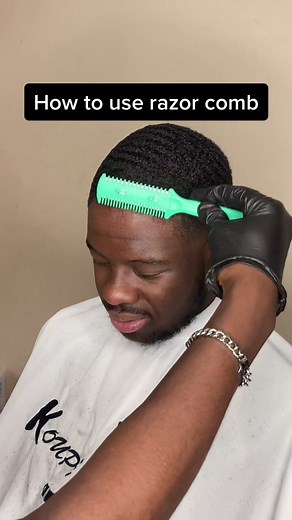 How to use a razor comb 💈#fyp #barbershop #barber #razorcomb #tutorial