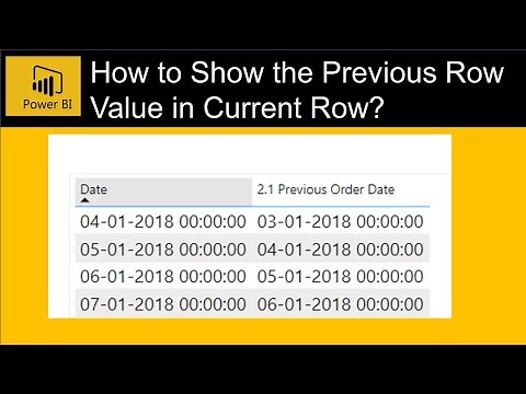 Power BI - How to get Previous Row Value | Previous row value in current row